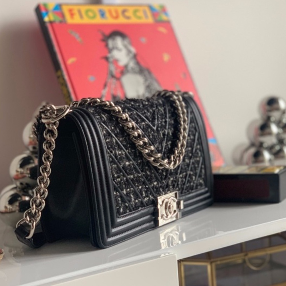 Black Medium Boy Bag
